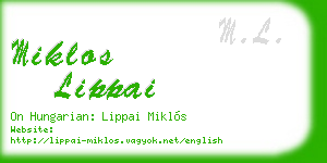 miklos lippai business card