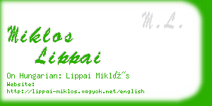 miklos lippai business card